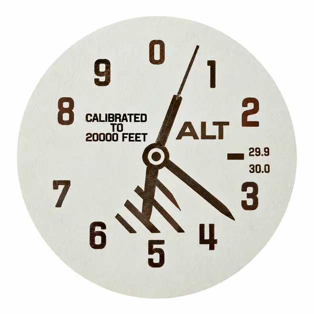 Bardak Altlığı "Altimetre" - Beyaz