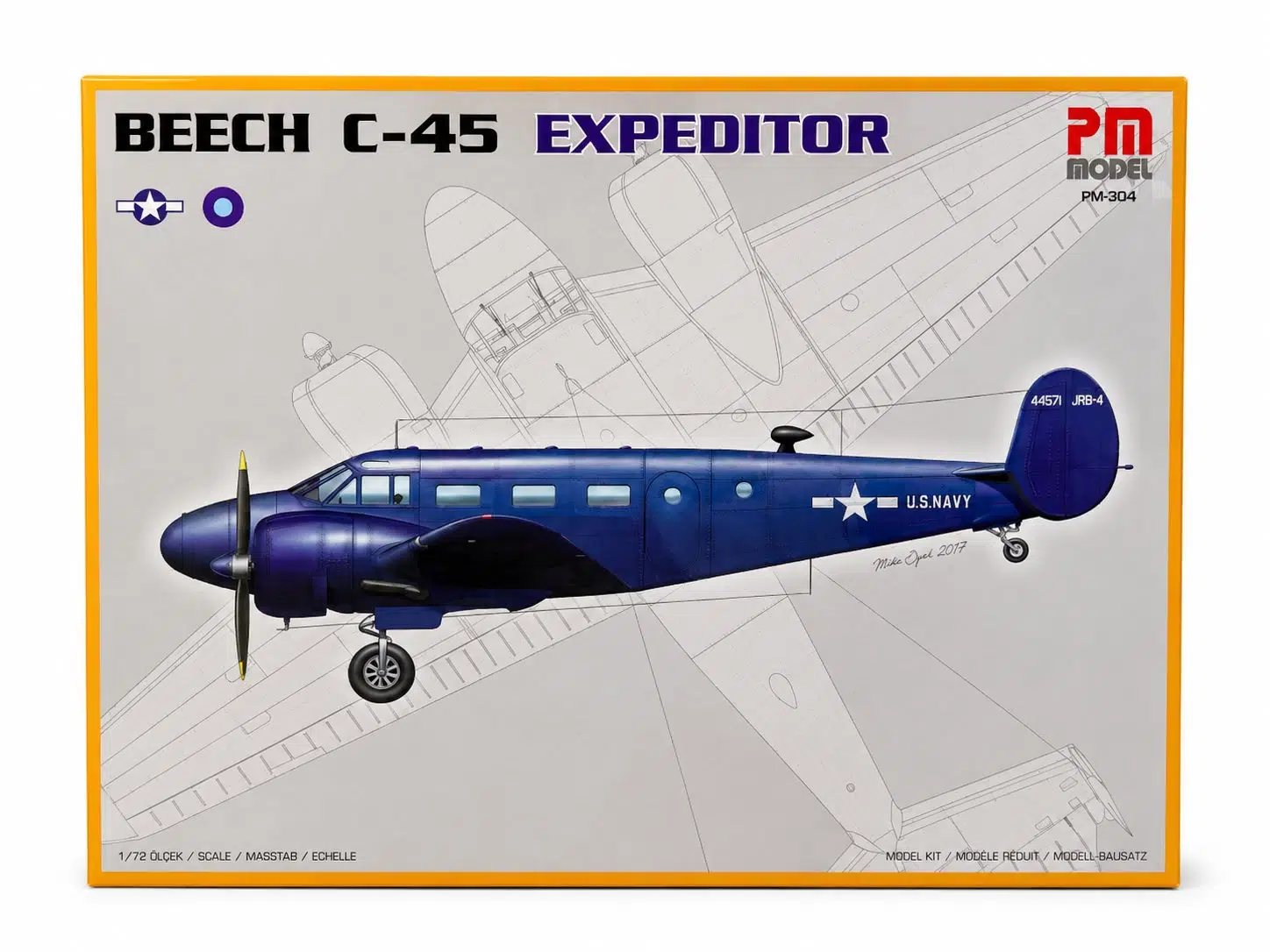 Beechcraft C-45 Expeditor US NAVY Pm Model Eğitim Uçağı Demonte Plastik Maketi