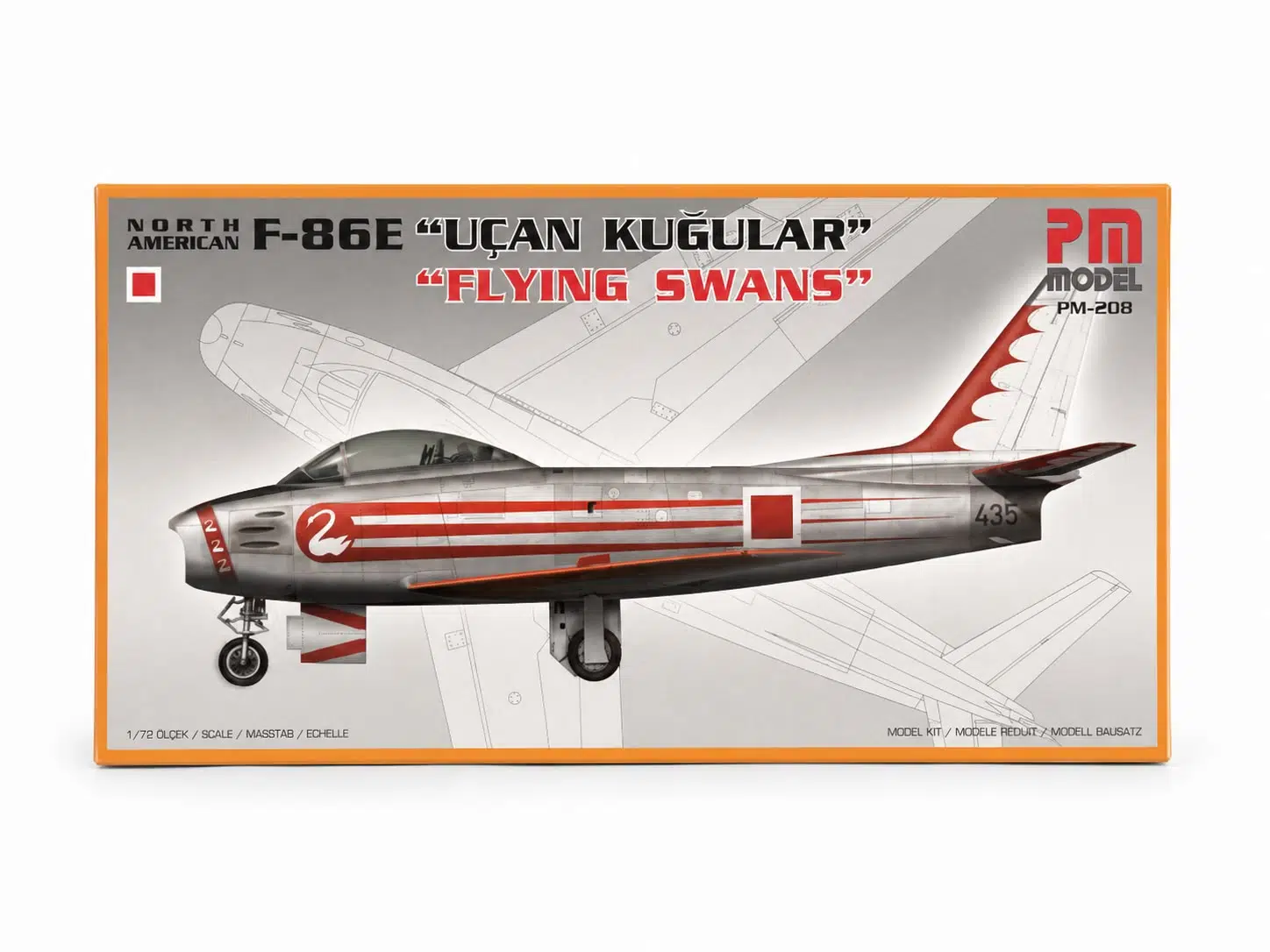 F-86E Sabre Pm Model Avcı Uçağı Demonte Plastik Maketi(Standlı)