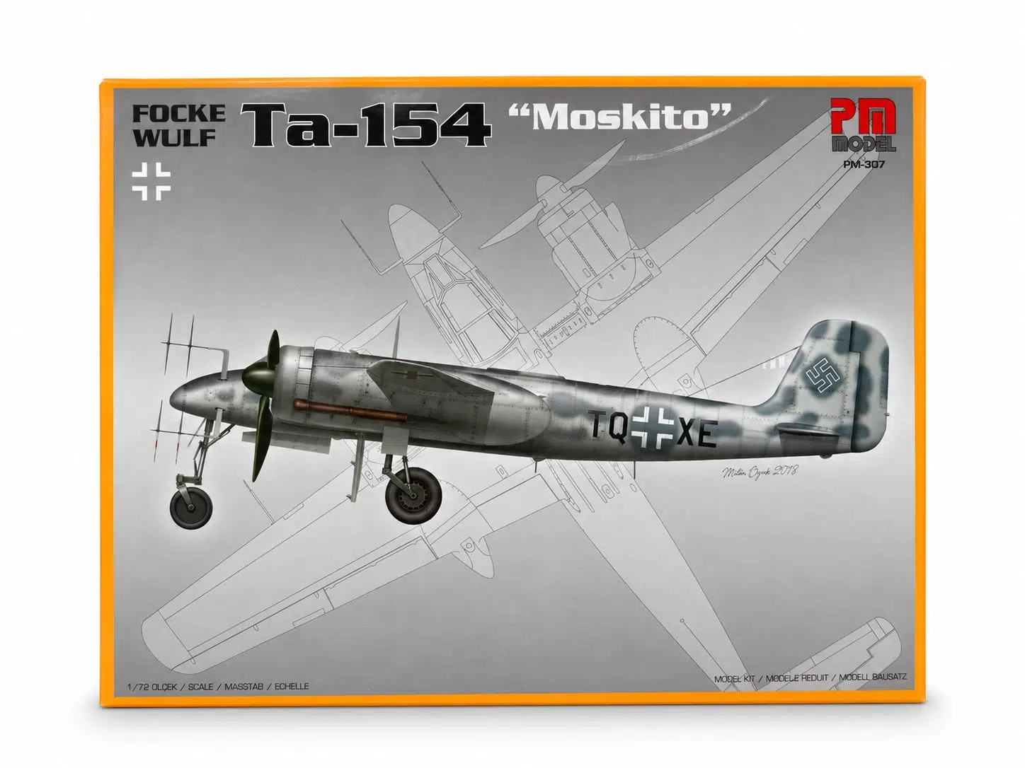 Focke Wulf Ta 154 Moskito Pm Model Gece Avcı Uçağı Demonte Plastik Maketi