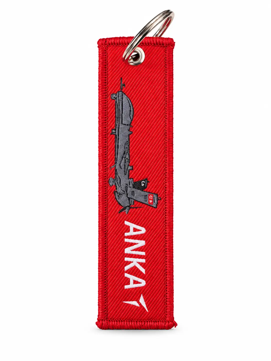 Kumaş Anahtarlık "Anka I Beyaz Remove Before"