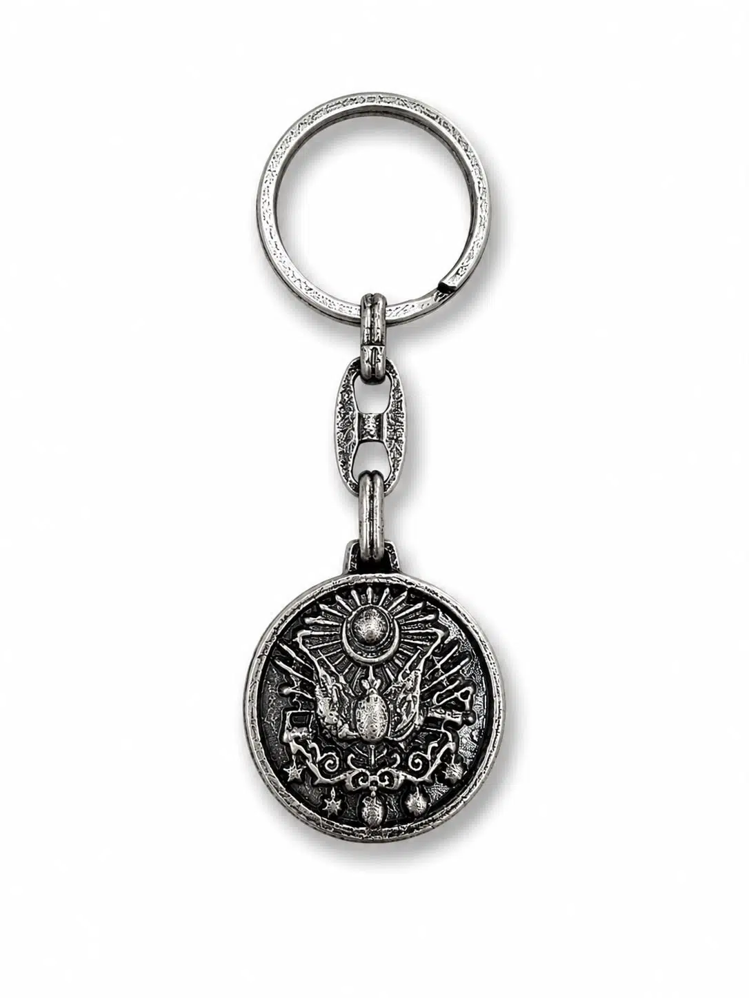  Metal Anahtarlık Tuğra Gümüş