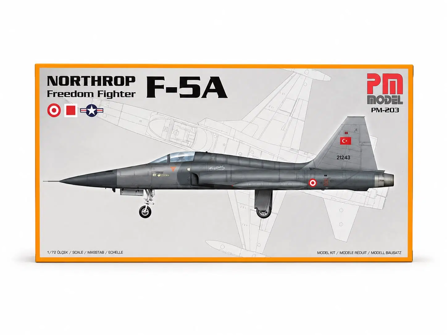 Northrop F-5 A Freedom Fighter PM Model Demonte Plastik Uçak Maket Kiti