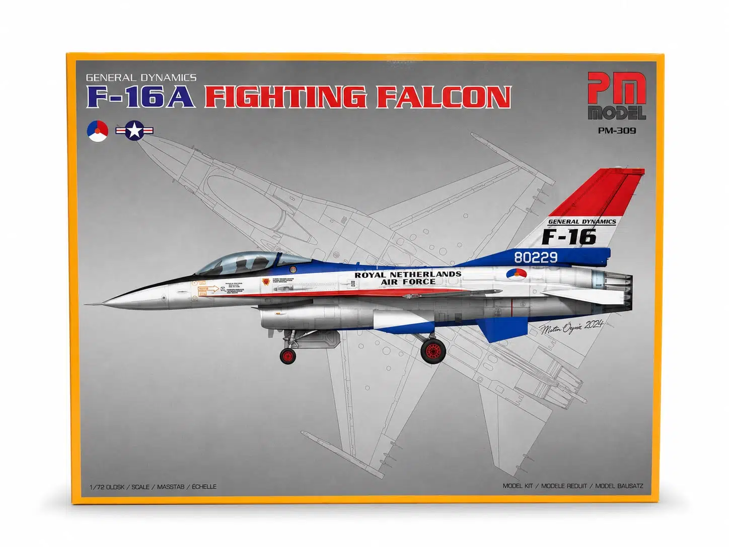 Pm Model F-16 A ROYAL NETHERLANDS & USA Plastik Uçak Maket Kiti