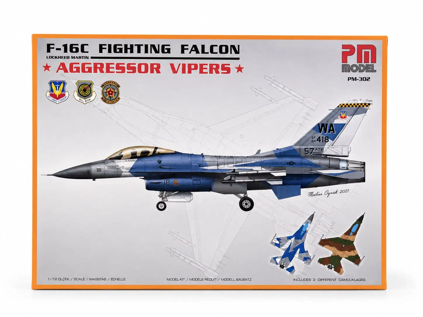 PM Model F-16 C Aggressor Plastik Uçak Maket Kiti