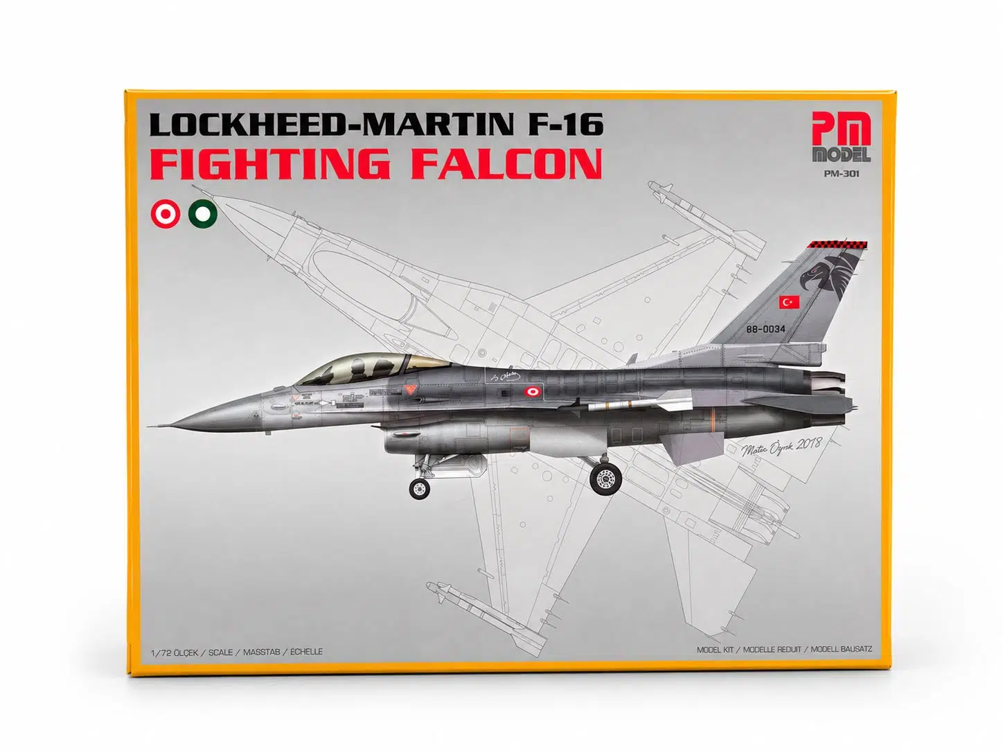 PM Model Lockheed Martin F-16 Fighting Falcon Plastik Uçak Maket Kiti