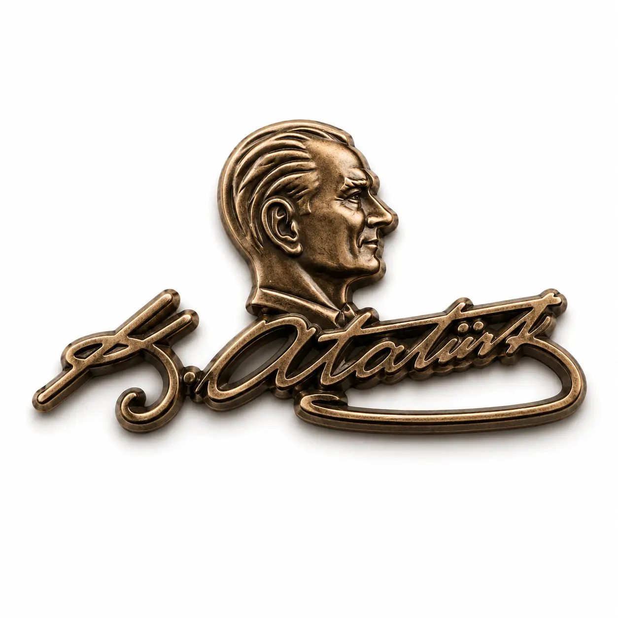 Rozet Atatürk İmza Büst - Tarçın