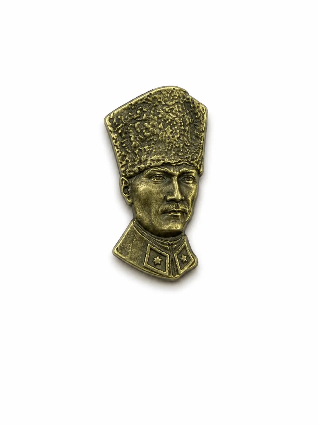 Rozet Atatürk Kalpaklı - Haki