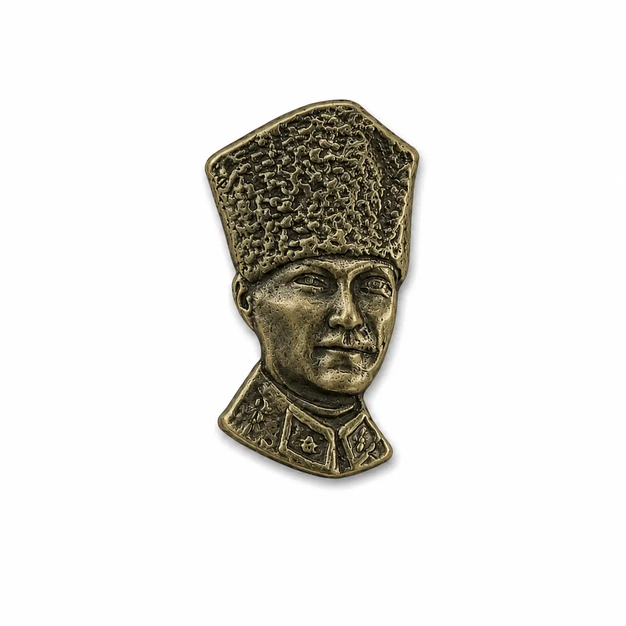 Rozet Atatürk Kalpaklı - Haki